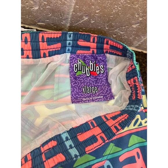 Chubbies Neon Retro Swim Trunks Size XL Like New - Picture 3 of 3
